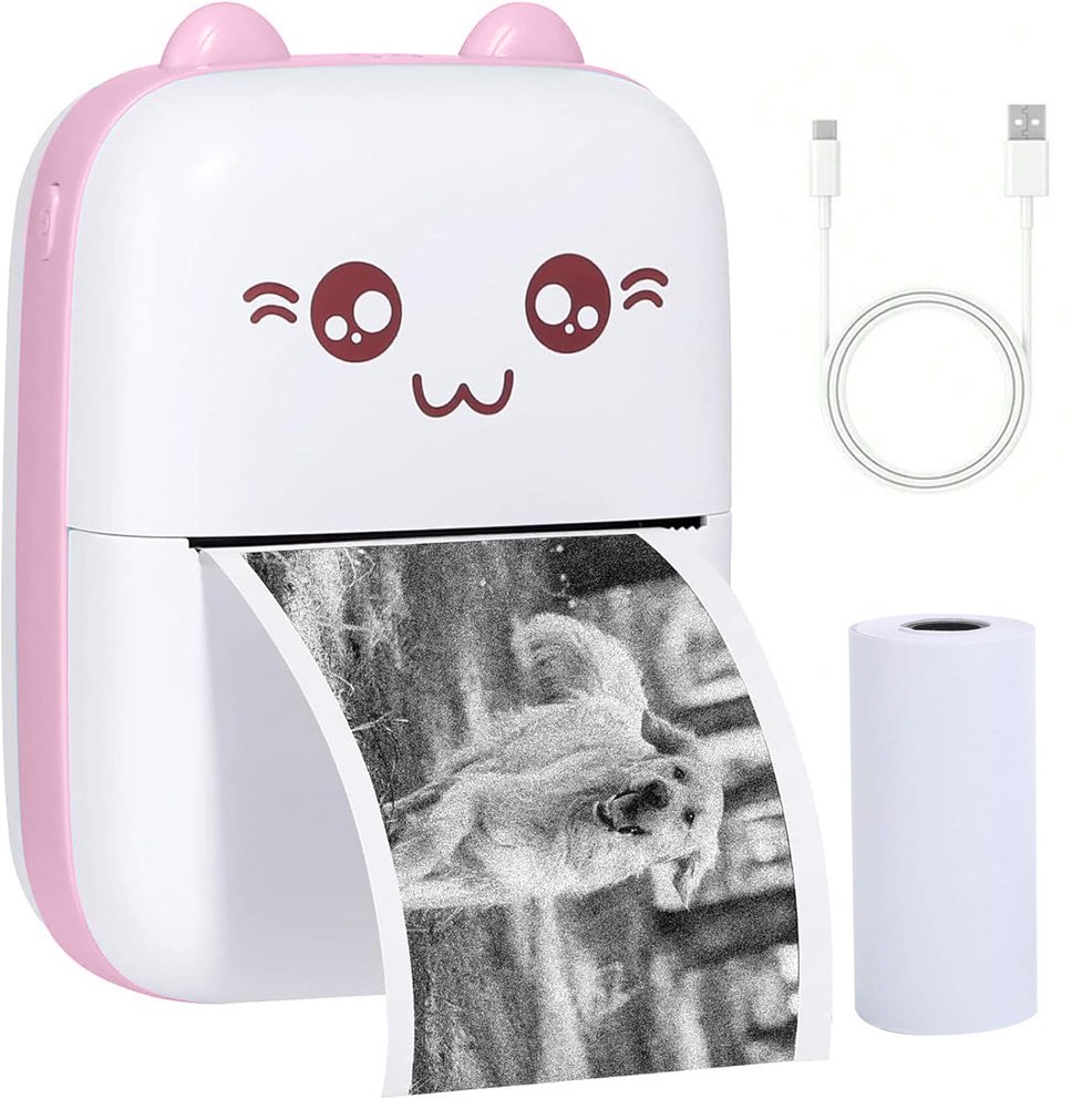 Mini drukarka termiczna bezprzewodowa przenośna drukuś do zdjęć notatek 1
