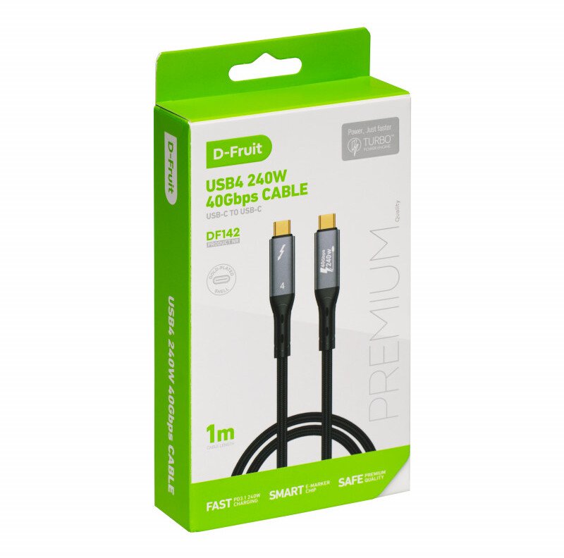 Kabel USB D-Fruit cable USB 4.0 240W 1m (DF142)