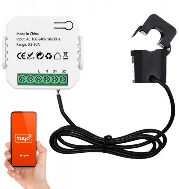 Dopuszkowy licznik energii pętla Zigbee z klamrą