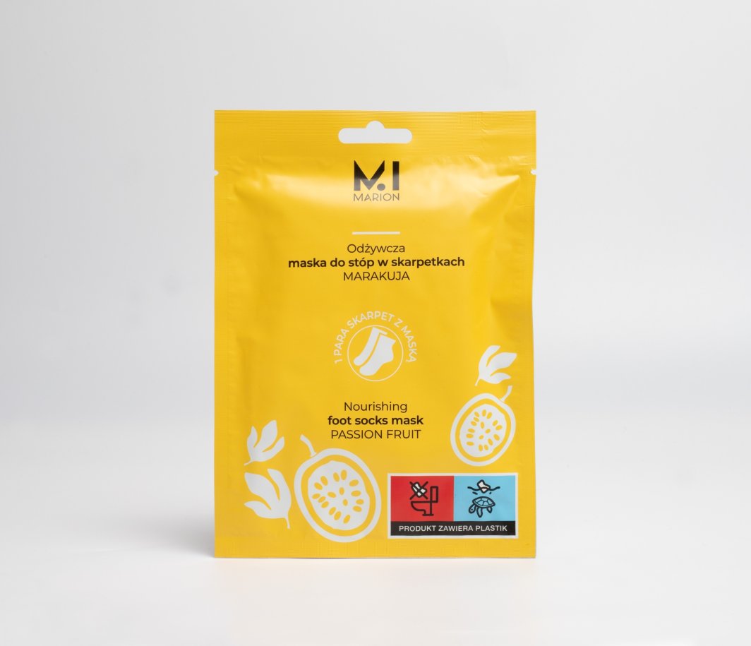 Marion Odżywcza maska do stóp w skarpetkach Marakuja 2 x 15 ml