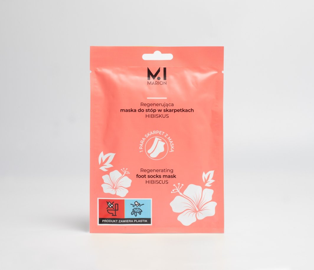 Marion Regenerująca maska do stóp w skarpetkach Hibiskus 2 x 15 ml