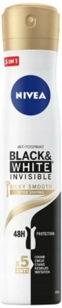 Nivea White & Black Invisible Antyperspirant w sprayu Silky Smooth 200ml