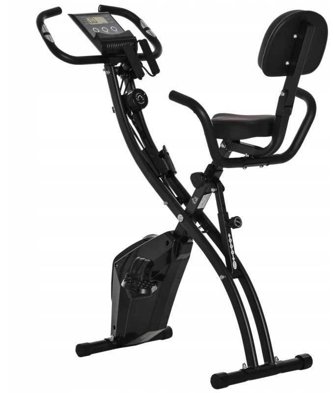 Rower Stacjonarny 2w1 Składany Magnetyczny Czarny PAKO A90-196