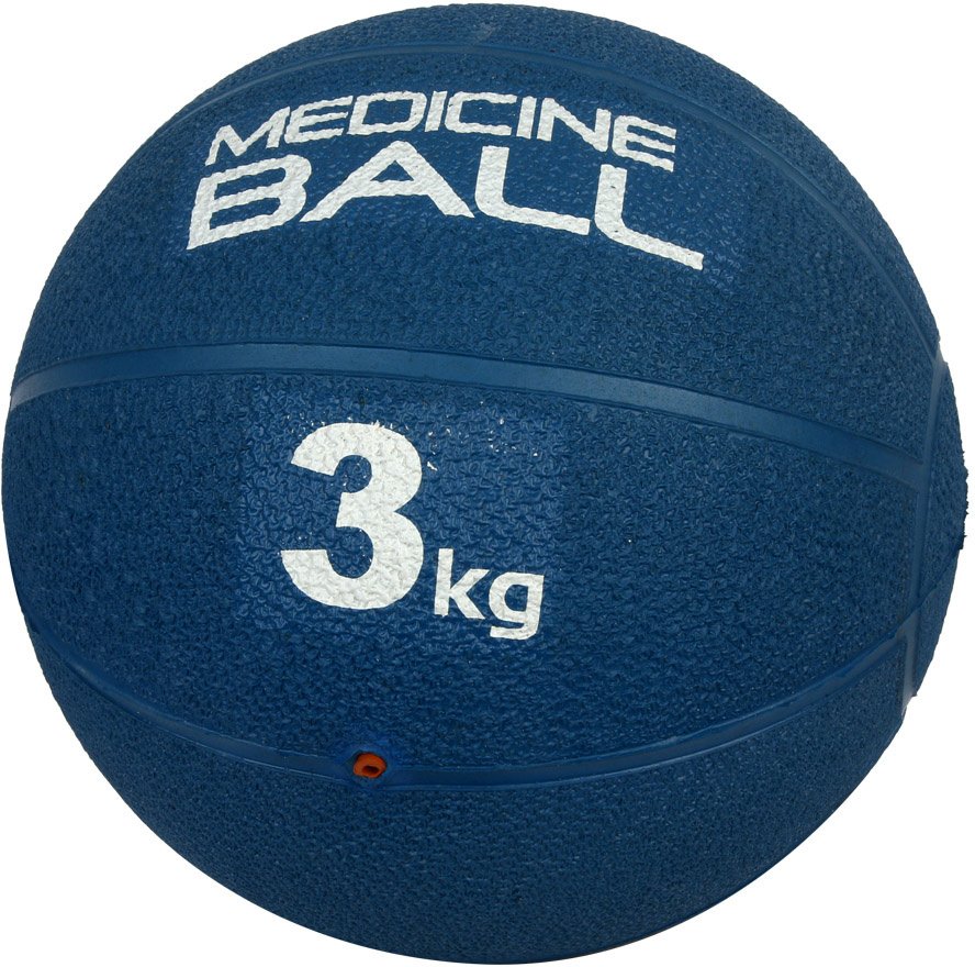piłka lekarska gumowa 3 kg niebieski