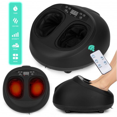 Masażer elektryczny do stóp z funkcją grzania refleksologia 3 tryby pilot 40W ModernHome