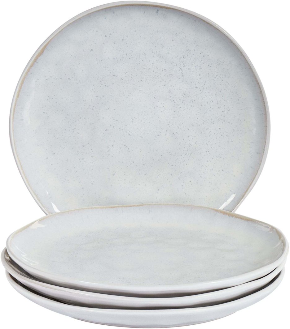 Zestaw 4 dużych talerzy SESAME Kamionka Jasnoszary