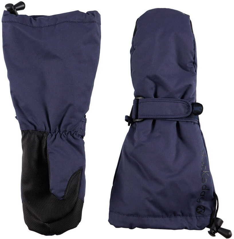 Granatowe nieprzemakalne rękawiczki zimowe dla dzieci, Blue 2, M (4-6 lat) 1