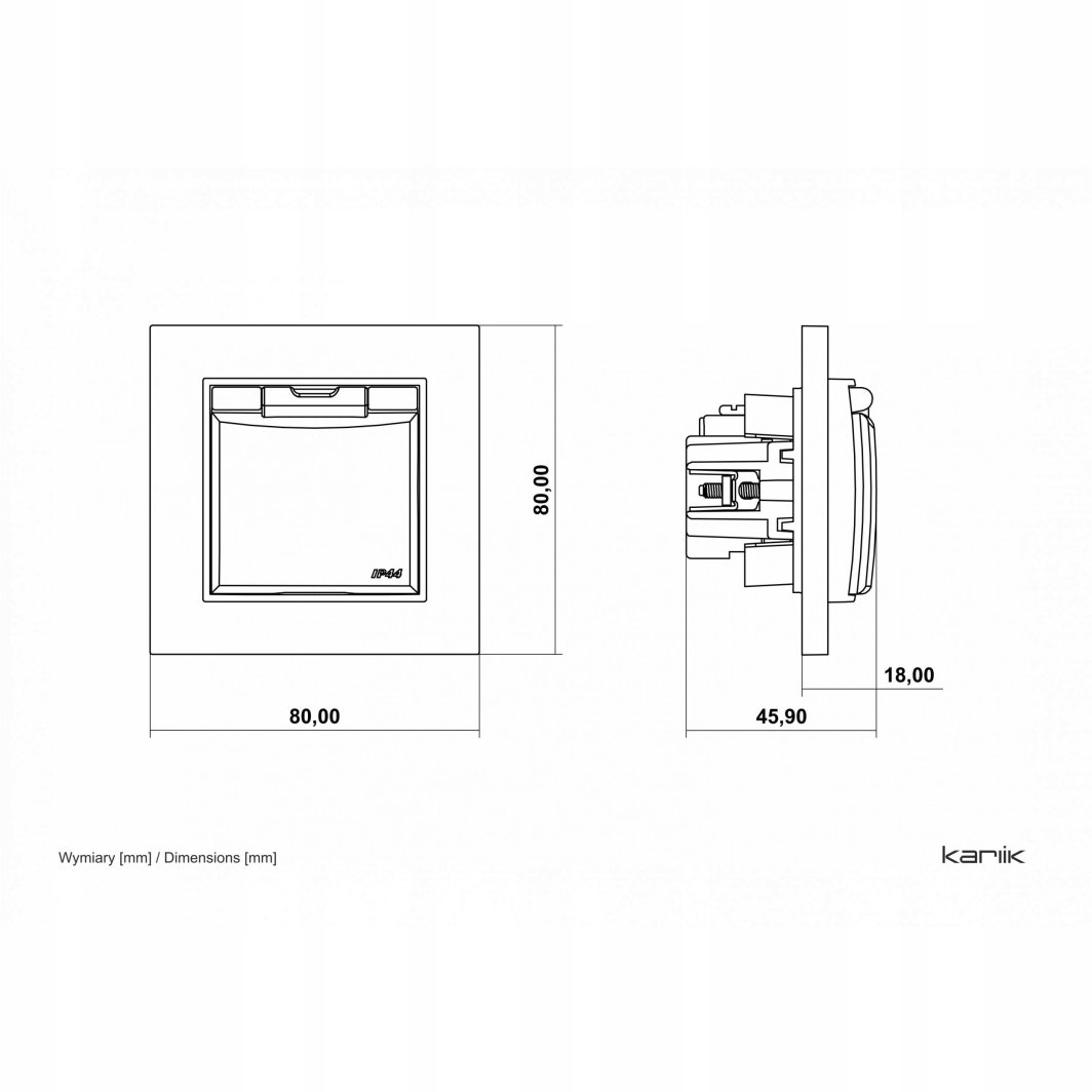 MINI Mechanizm gniazda bryzgoszczelnego z uziemieniem 2P+Z (klapka dymna, przesłony torów prądowych) taupe 60MGPB-1zdp