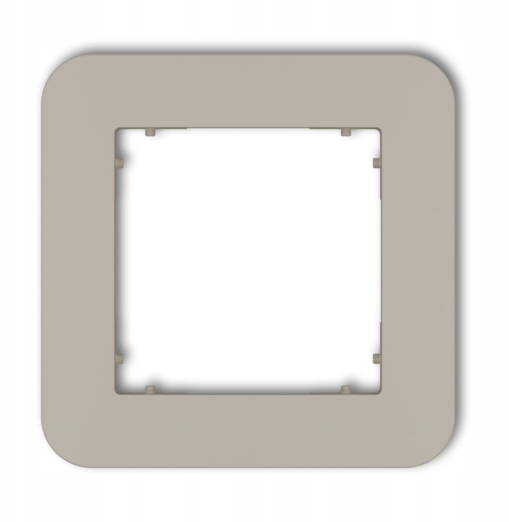MINI Ramka uniwersalna pojedyncza zaokrąglona z tworzywa taupe 60MRTZ-1