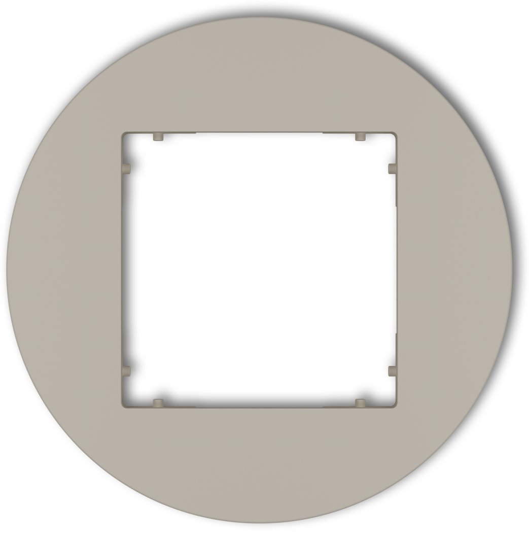 MINI Ramka uniwersalna pojedyncza okrągła z tworzywa taupe 60MRTO-1