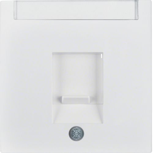 Hager Płytka czołowa pojedyncza z zasuwami przeciwkurzowymi, biały, błyszczący B.x/S.1 11708989