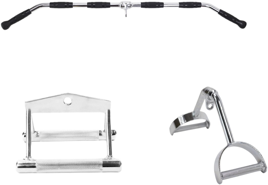 UnderFit Zestaw 3 uchwytów do wyciągu chromowane 1