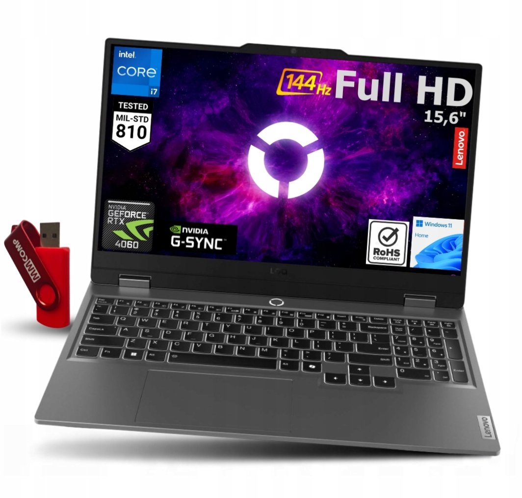 Laptop Lenovo Laptop LOQ 15IRX9 i7 32GB 4TB SSD FHD IPS RTX 4060 8GB 144Hz GAMING 1