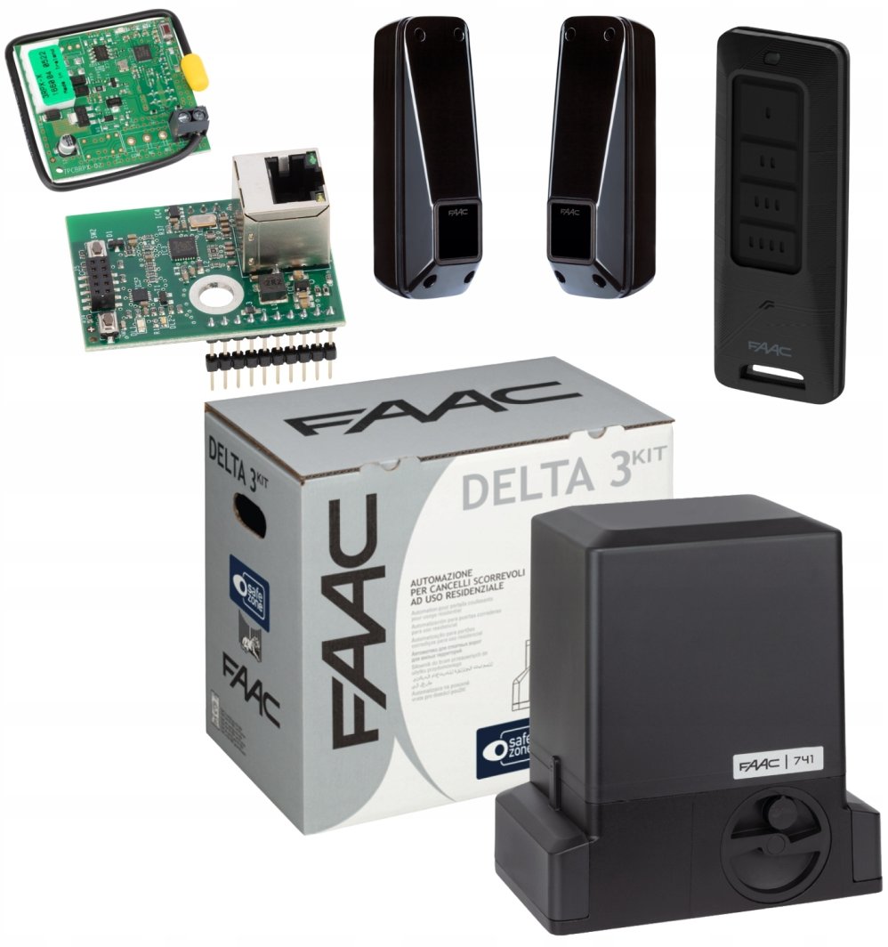 Faac Zestaw Delta 3 SMART - 741 (Wi-Fi+LAN+BLE) do 900kg bram przesuwnych