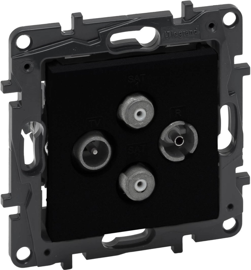 Niloe Step Gn TV-R-SAT-SAT końcowe typu gwiazda, 2 przewody, 1,5db - czarny 863582B