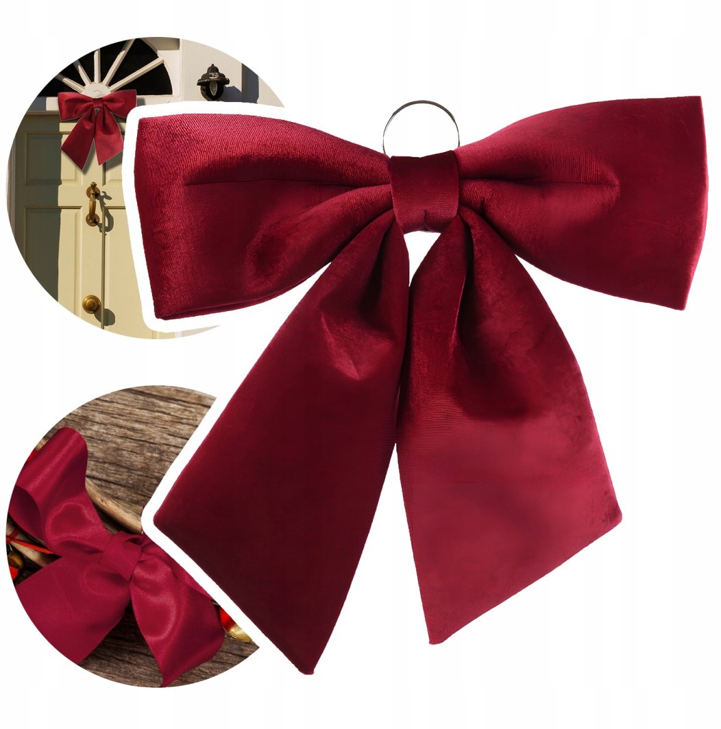 Christmas decoration BOWTIE, red, 48 x 52 cm, 1 pc.
