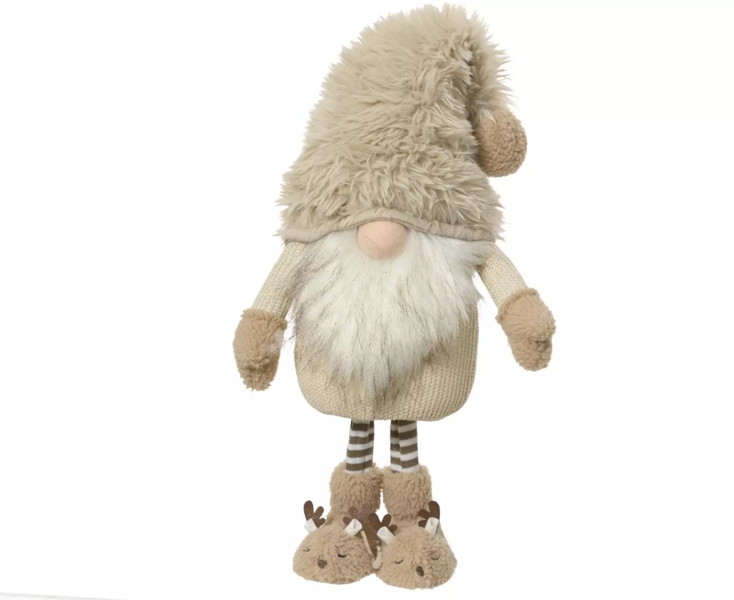 Hanging Christmas decoration GNOME STANDING, cream color, 15 x 24 x 60 cm, 1 pc.