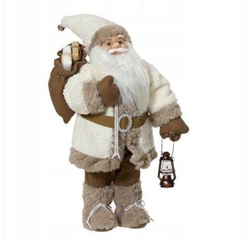 Christmas decoration SANTA, light brown, 11 x 17 x 30 cm, 1 pc.