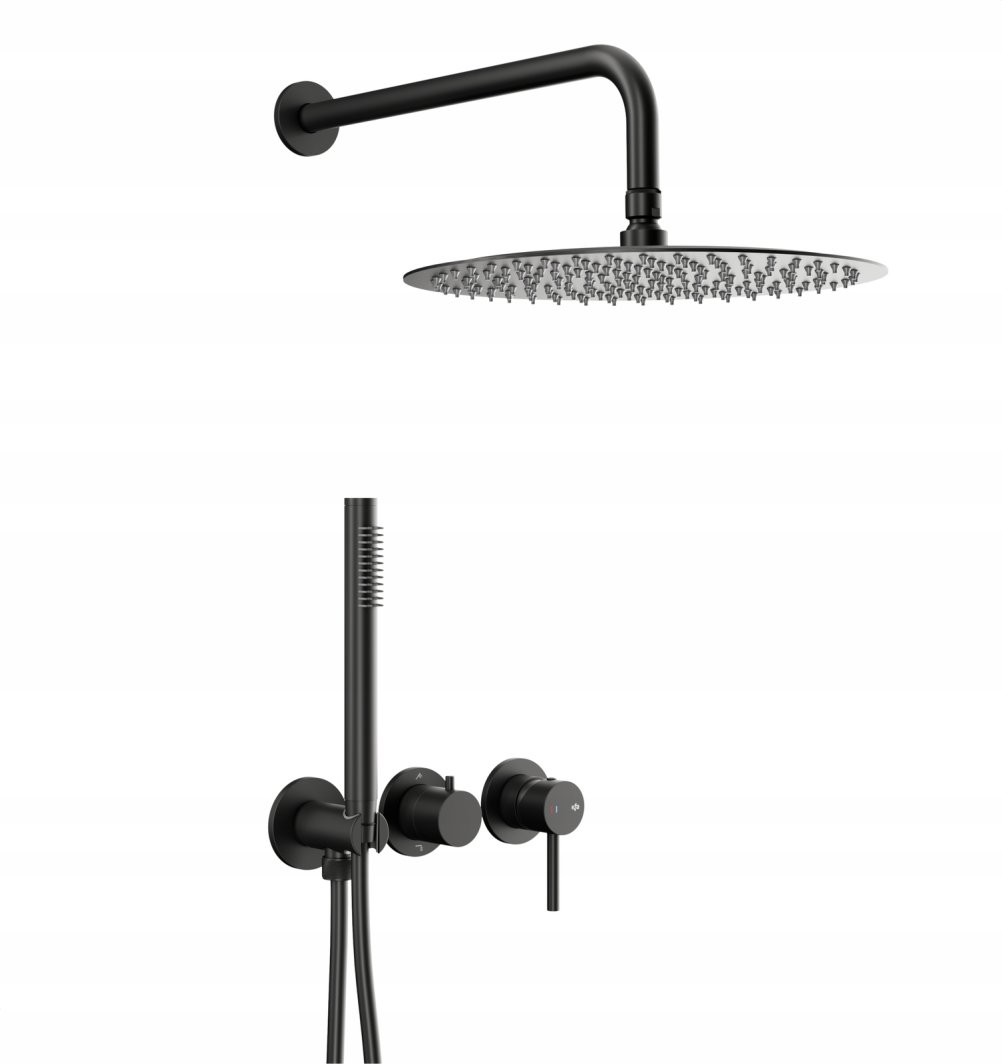 Zestaw prysznicowy KFA 5039-511-81 / MOZA / ZESTAW NATRYSK PODTYNK Z BATERIĄ 3-OTW, 2-FUNKCYJNĄ BLACK