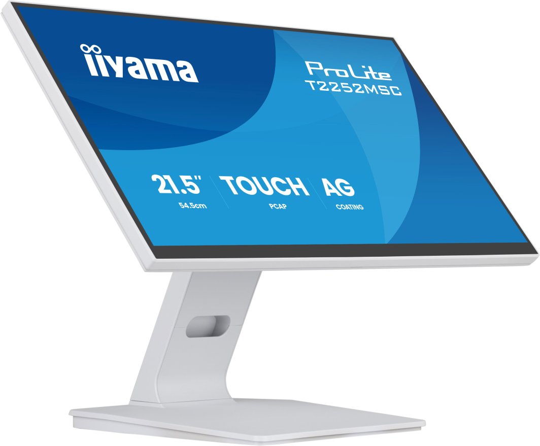 Monitor iiyama ProLite T2252MSC-W2AG monitor komputerowy 54,5 cm (21.4") 1920 x 1080 px Full HD LCD Ekran dotykowy Biały