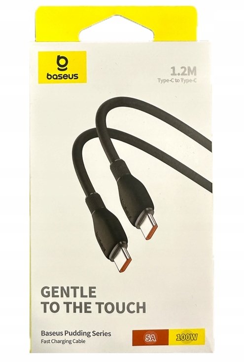 Kabel USB Baseus Kabel Pudding Series USB-C - USB-C 100W 1,2m czarny