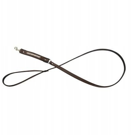 Barry King Smycz dla psa, wzór kości, 12MM/120CM brązowa