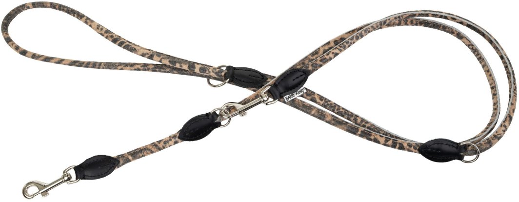 Barry King Smycz dla psa, wzór CHEETAH, regulowana okrągła 6mm /220cm