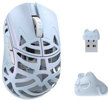 WLMouse Beast Miao Gaming mysz, Omron Optical Switches - błękitny