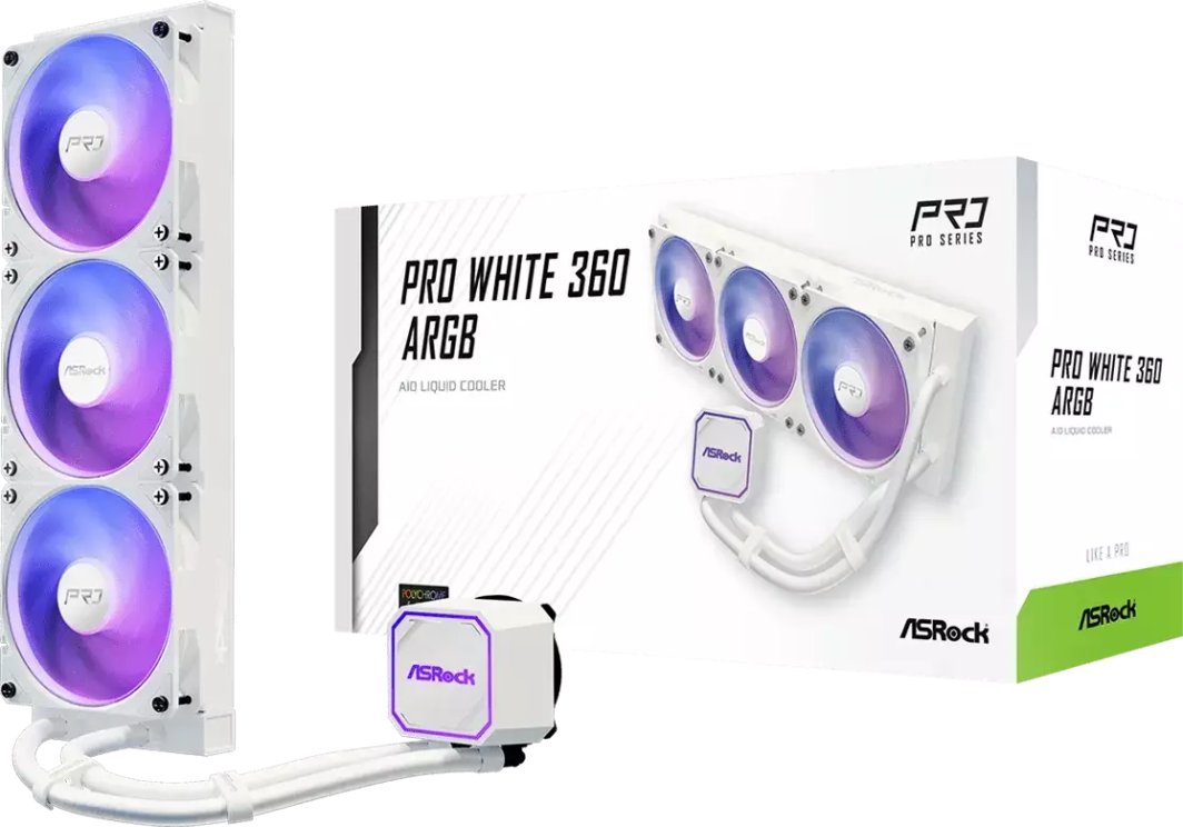 Chłodzenie CPU ASRock Pro White 360 ARGB