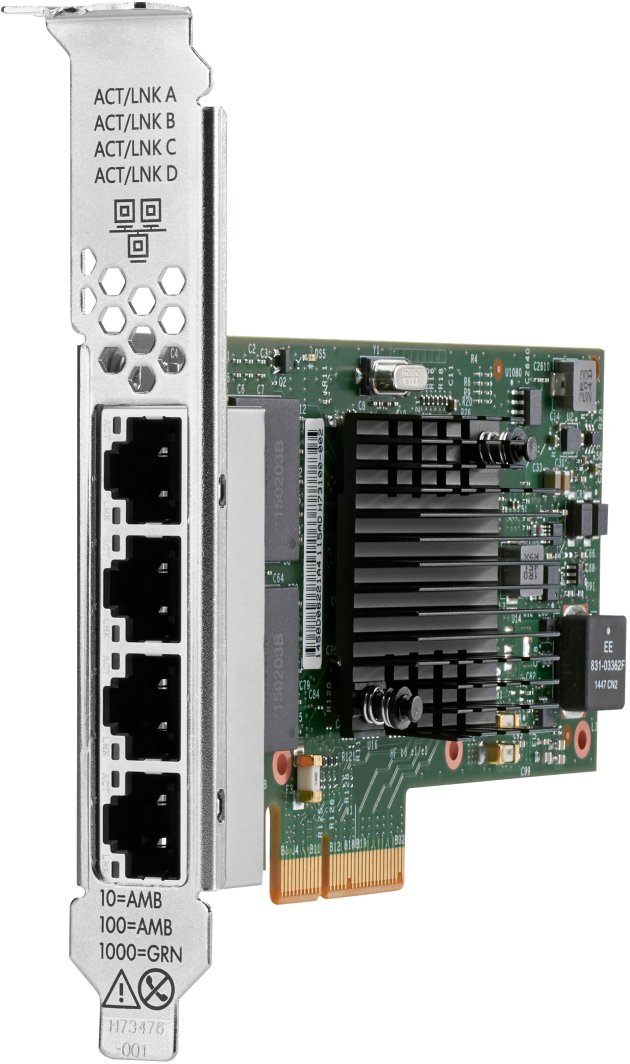 Intel I350-T4V2 Netwerkadapter – PCIe 2.1 X4, 4x 1000Base-T Poorten, Low Profile, Voor Servers En Desktops Met Hoge Snelheid