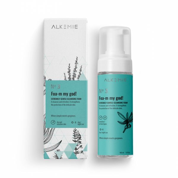 ALKEMIE Pianka do demakijażu No3 Foa-M My God Extremely Gentle Cleasing Foam 150ml 1