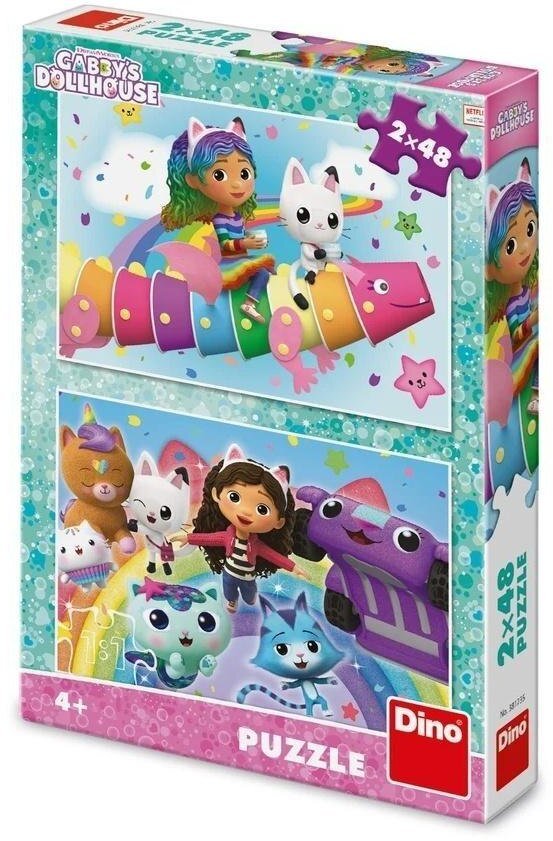 Clementoni Puzzle Koci Domek Gabi Tęcza 2x48el - Morele.net