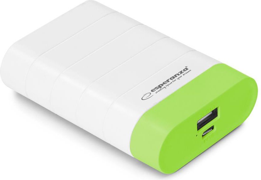 Powerbank Esperanza Graviton 4800 mAh Biało-zielony  (EMP110WG - 5901299928370) 1