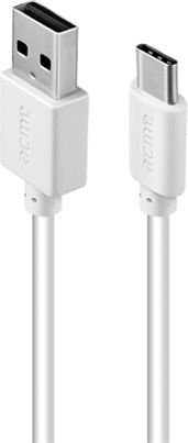 Kabel USB Acme USB-A - USB-C 1 m Biały (504429) 1