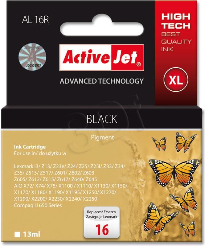 Tusz Activejet tusz AL-16R (10N0016 nr 16) Black 1