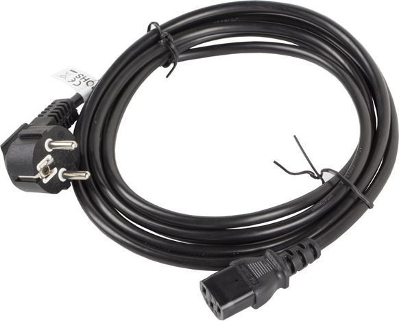 Kabel zasilający Lanberg CEE 7/7 - IEC 320 C13, 3m, czarny (CA-C13C-11CC-0030-BK) 1