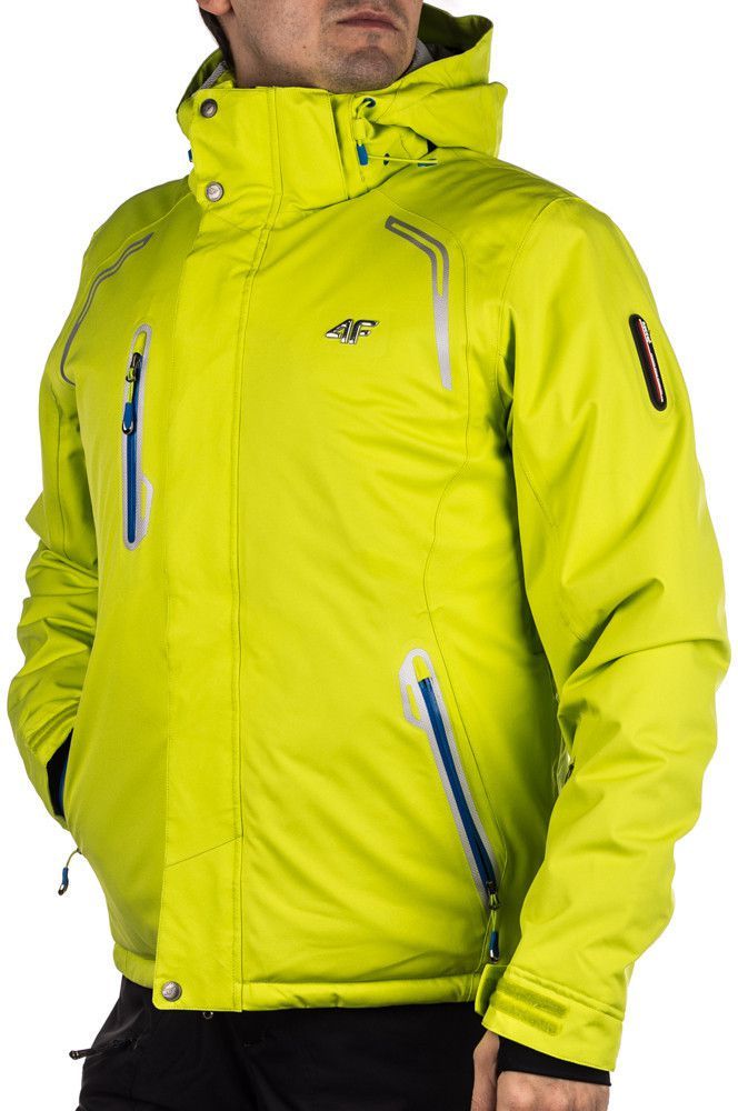 4f Kurtka narciarska męska KUMN017 10.000 limonkowa r. M w kurtka 4f 10000 męska narciarska