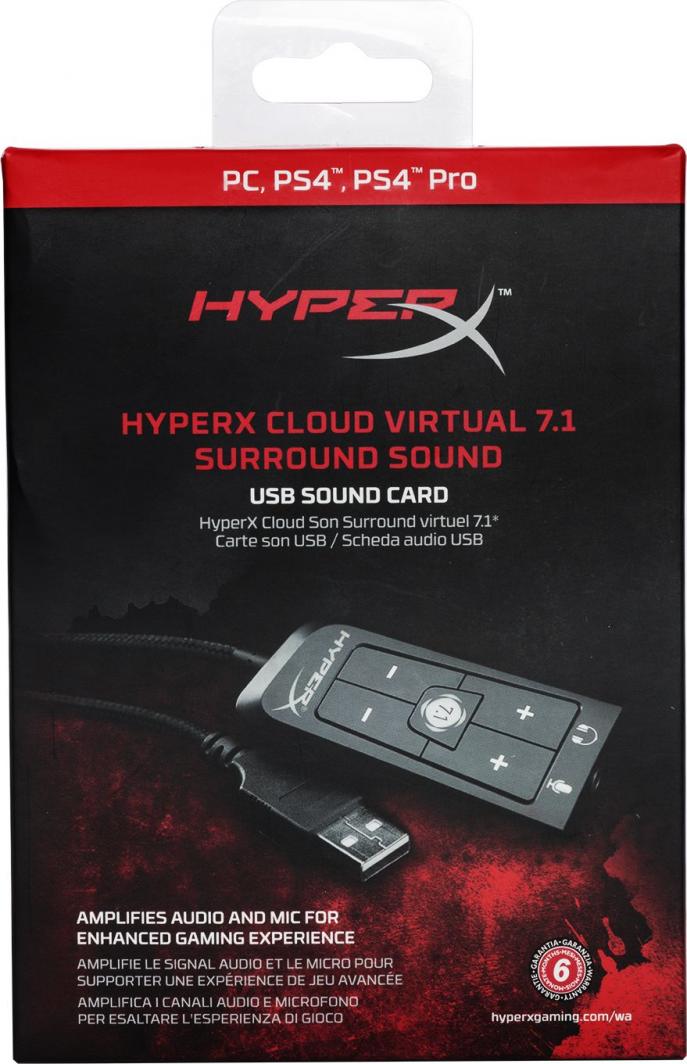 Kingston HyperX Cloud Virtual 7.1 Surround Sound USB Sound Card (HX