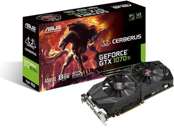 Karta graficzna Asus GeForce GTX 1070 Ti Cerberus Advanced Edition 8GB GDDR5 (256 bit) DVI-D, 2xHDMI, 2xDP, BOX (CERBERUS-GTX1070TI-A8G) 1