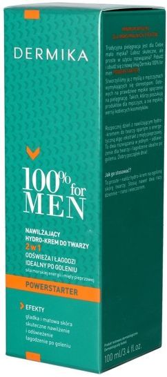 Dermika 100% for Men Nawilżający hydro-krem do twarzy 2w1 100ml 1