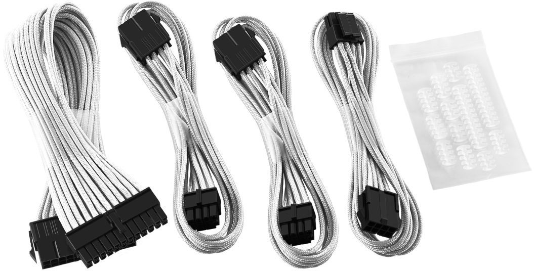 CableMod Zestaw kabli, 0.45m, Biały (CM-CAB-BKIT-D62KKW-R) 1