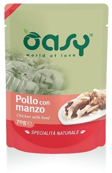 Oasy Oasy 70g Saszetka Kura Wołowina 1