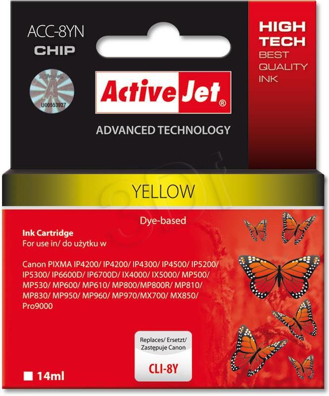 Tusz Activejet tusz ACC-8YN / CLI-8Y (yellow) 1