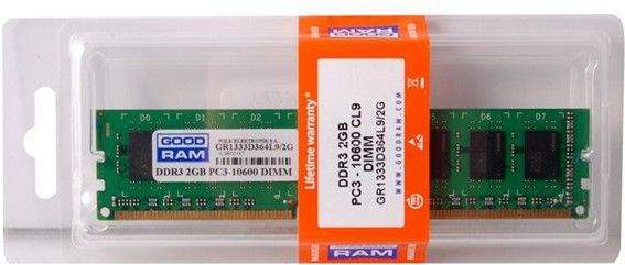 Pamięć GoodRam DDR3, 2 GB, 1333MHz, CL9 (GR1333D364L9/2G) 1