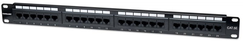 Intellinet Network Solutions Panel Krosowy PatchPanel 1U Rack 19 UTP 24x RJ45 Cat5e (513555) 1