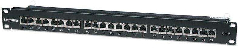 Intellinet Network Solutions patch panel 19'' 24 porty STP kat. 6 czarny 720038 1