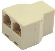 ADAPTER ROZDZIELACZ TELEFONICZNY 2/1 RJ-12 3xF 1