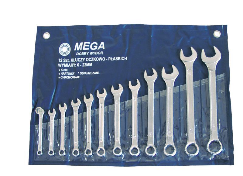 Mega Zestaw kluczy płasko-oczkowych 6-22mm 12szt. (35112H) 1