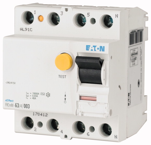Eaton Wyłącznik różnicowoprądowy FRCMM-25/4/003-A 4P 25A 0,03A typ A - 170332 1