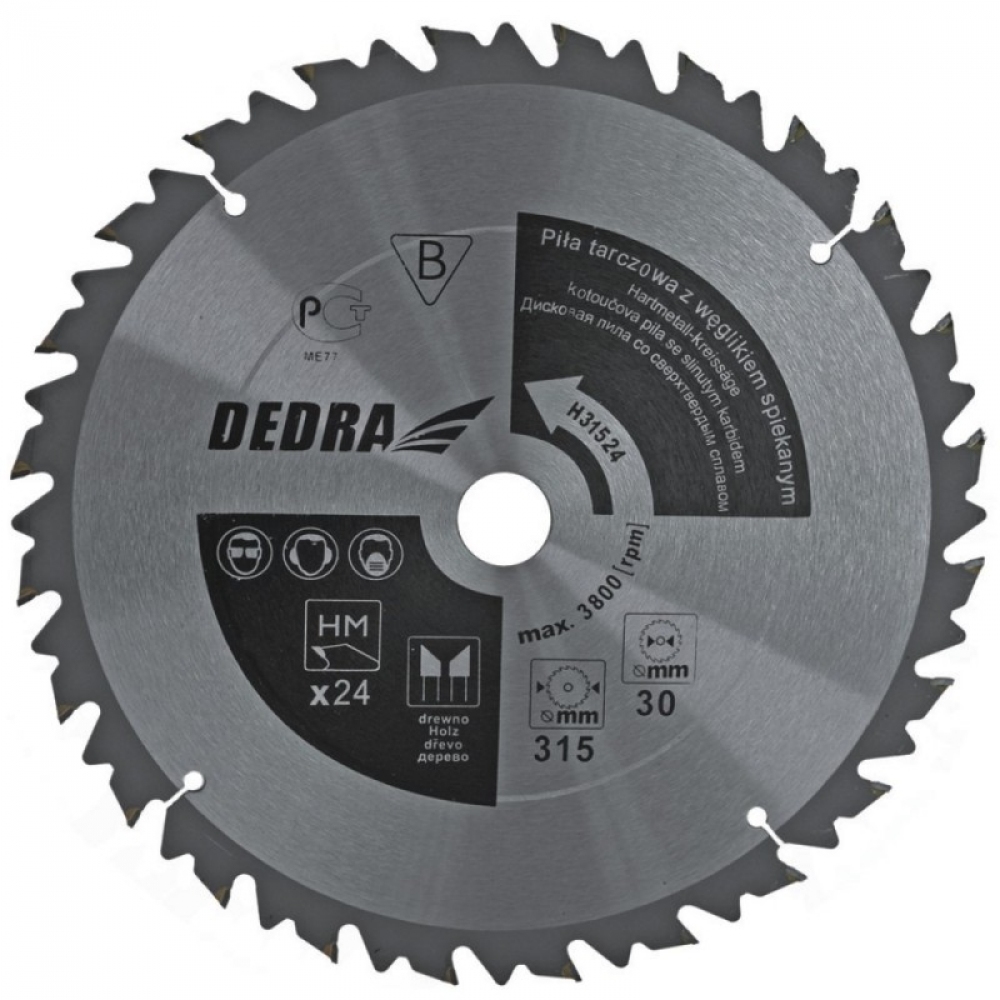 Dedra Piła tarczowa 600x30mm 36z. z płytkami HM i ogranicznikiem posuwu - HL60036 1